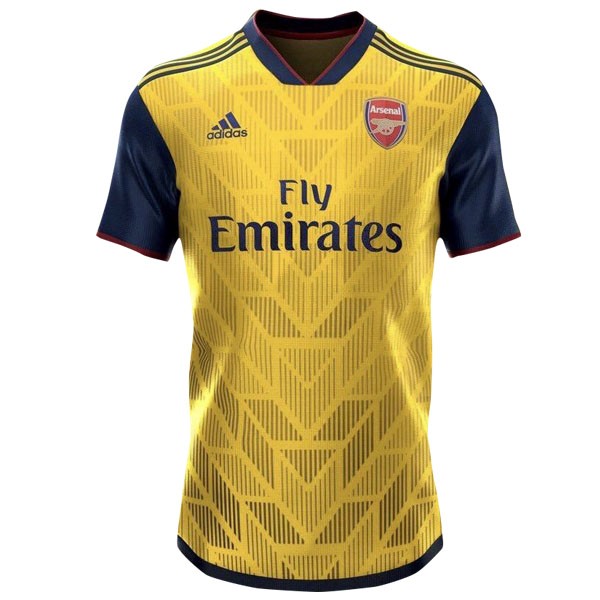 Tailandia Camiseta Arsenal Replica Segunda Ropa 2019/20 Amarillo Azul Marino